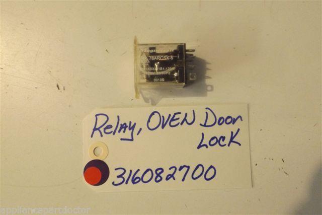 FRIGIDAIRE STOVE 316082700 Relay, Oven Door Lock used part FRIGIDAIRE STOVE 316082700 Relay, Oven Door Lock used part